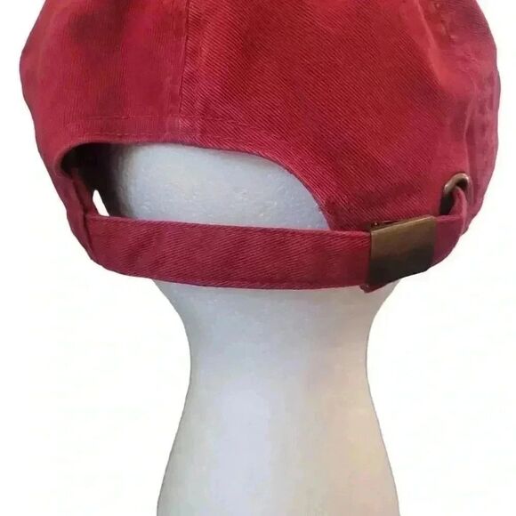 Disney Unisex Adult Rinsed Red Cotton Adj Baseball Cap w Disney Patch - Picture 7 of 10